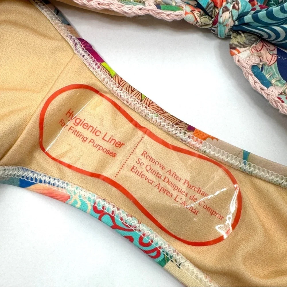 JOHNNY WAS Carribean Boho Bikini Top & Hipster Swimsuit Set NEW Size S